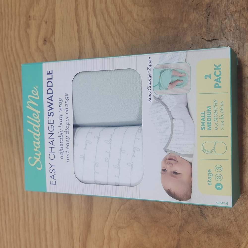 Swaddle Me Easy Change Swaddle 2 Pack Size 0-3 Months NWT